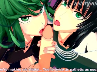 One Punch Man Hentai: Tatsumaki and Fubuki Threesome POV