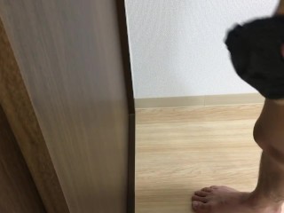 彼女の紐パンティーでパンコキおなにーして中出し射精