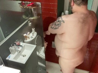 Wonderful weekend with my voluptuous vixen in a luxury hotel suite, #4: sexy scrub in the shower