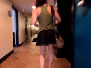 4K - Milf miniskirt malfunction in public