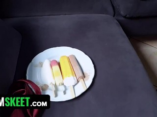 StayHomePOV - Horny Dude His Sexy Skinny Asian Roommate And Sticks His Lollipop In Her Mouth