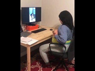 بنت عنابة تتناك مع صاحبها في المهجر، ARAB GIRL SEXCAM WITH BBC