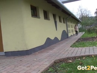 Babe In Boots Pees In Suburbs