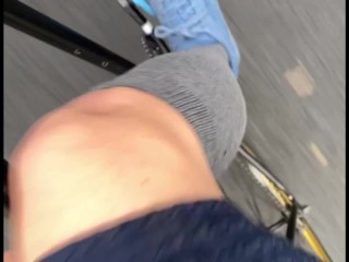 Sweaty sneaker removal after bike ride