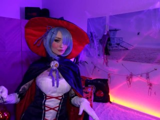 Rem is giving her tight and wet pussy for total use (close up)- Halloween edition CUT verision