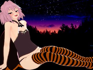 Trick or treat Hot Astolfo vampire halloween suck and fuck | POV