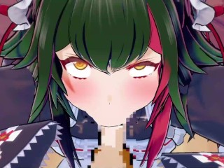 【ホロライブ 大神ミオ(和服)】大神ミオ(和服)がフェラチオで搾り取ってくれるだけ