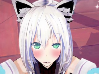 【ホロライブ 白上フブキ】白上フブキがフェラチオで搾り取ってくれるだけ