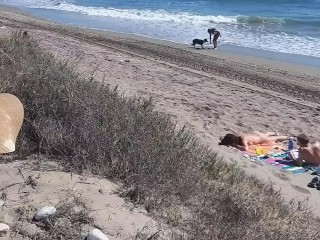 Nudist Beach FUN and SEXY PEE in Public