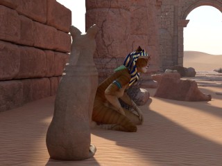 Ankha Rides Dildo In The Desert ■ Blender SFM With Sound