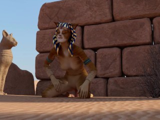Ankha Rides Dildo In The Desert ■ Blender SFM With Sound