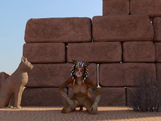 Ankha Rides Dildo In The Desert ■ Blender SFM With Sound