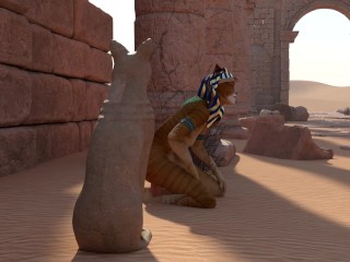 Ankha Rides Dildo In The Desert ■ Blender SFM With Sound