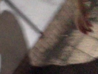 While playing with my erect cock and walking naked all around area of my family clinic _ 211002-2