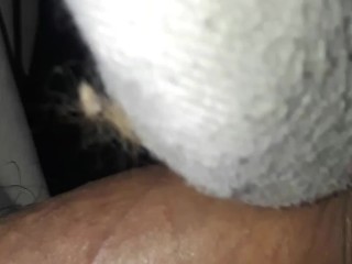 Dirty sockjob cum