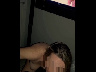 Told him I was "going out" with the girls - I LIED. - I went to the adult theater for cock.