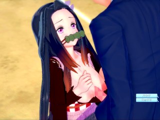 【エロゲーコイカツ！】鬼滅の刃 禰豆子 3DCG巨乳アニメ動画[Hentai Game Koikatsu! Demon Slayer Nezuko(Anime 3DCG Video)]