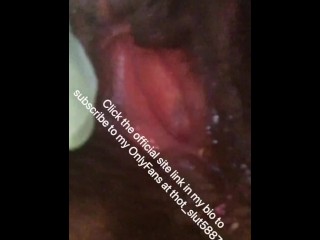 Using Aloe Plant on my dry pussy to make it wet and creamy 