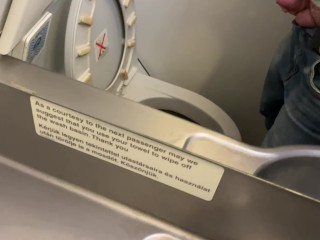 Soft dick pee aboard a moving airplane