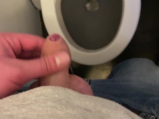 Soft dick pee aboard a moving airplane