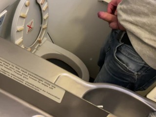 Soft dick pee aboard a moving airplane