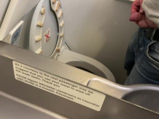Soft dick pee aboard a moving airplane