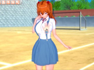 【エロゲーコイカツ！】エヴァンゲリオン アスカ・ラングレー3DCG巨乳アニメ動画Hentai Game Koikatsu! Evangelion Asuka(Anime 3DCG