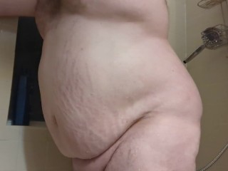 Shower and leftover Sprite and banana 