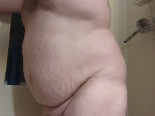 Shower and leftover Sprite and banana 