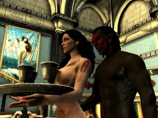 Yennefer трахается в бане с рогатым