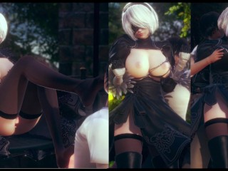 【エロゲーハニーセレクト2リビドー】ニーアオートマタ 2Bに嫌がりエッチ3DCG動画[Hentai Game Honey Select 2 Nier Automata(Anime 3DCG Video