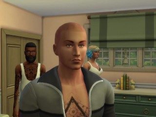 Mega Sims- Strangers take over house and fuck cheating wife and daughter. (Sims 4)