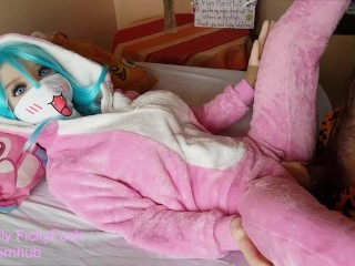 Fucking my Real SexDoll Love Doll Kawaii Cosplay Pajama party Unicorn kigurumi Cute Japanese 