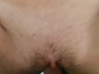 Quick Pussy Fucking and Cum on Open Hole. Very Wet Pussy Closeup