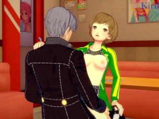 Satonaka and Yu Narukami have deep fucking in a karaoke room. - Persona 4 Hentai