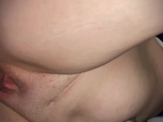 Night time fun makes the cum squirt out my pussy!Under view close up  dripping creampie