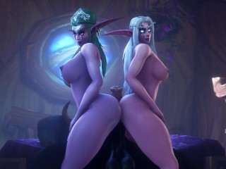 Tyrande Whisperwind ans Tauren ass work - Warcraft (noname55)