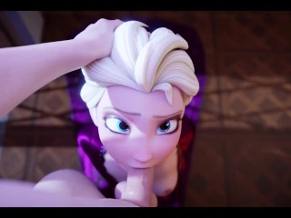 Elsa from Frozen Blows and Swallows | Animated