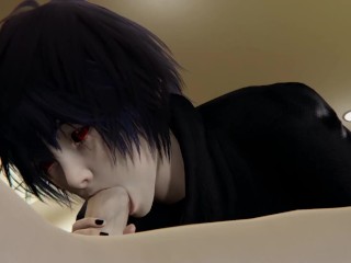 Tokyo Ghoul: Touka gets a massage at the cafe club