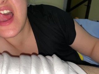 I wake him with a small Handjob after a long sex night ! It was so amazing to play his cock POV