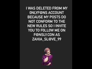 You can see all my full and uncensored videos at fansly.c0m I have accounts there as zahia_slave_99