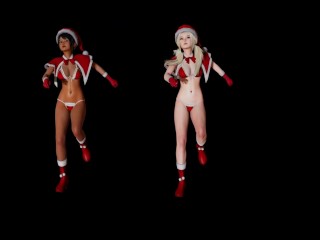 The Headmaster's christmas eve [Christmas PornPlay Hentai game] Ep.1 sexy red bikini gift