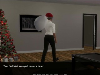 The Headmaster's christmas eve [Christmas PornPlay Hentai game] Ep.1 sexy red bikini gift