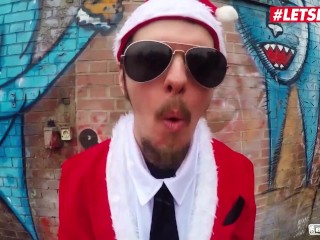 BUMSBUS - Petite German Girl Lullu Gun Offers Her Mouth And Pussy During Christmas - LETSDOEIT