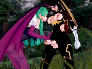 ORGY with Futa Bayonetta, Futa Morrigan, Futa Merlin HARD BANGING 2