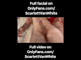 Scarlett VanWhite - Cheating wife threesome and TAKES THE CONDOM OFF for DOUBLE CREAMPIE!!!
