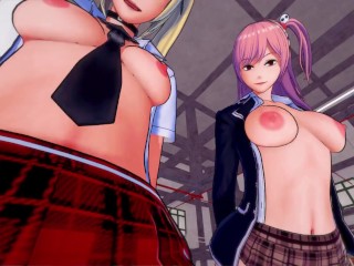 Dead Or Alive futa Honoka & futa Marie Rose + bonus mugen tenshin! Blowbang Taker POV