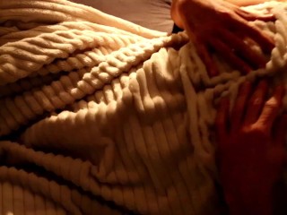 Naked under my favourite velvet blanket - leads to a moaning, full body shaking orgasm