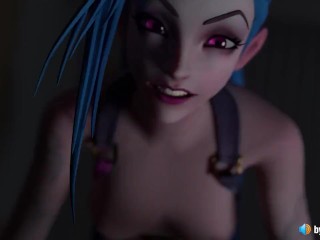 Jinx being a crazy bitch lately (with sound) 3d animation hentai anime game ASMR voice arcane lol