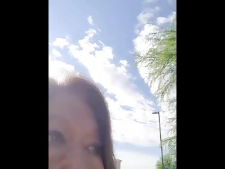 Hairy pussy pissing pee in a public parking lot! Mature Latina granny 